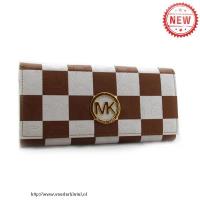 michael kors flat checkerboard groot koffie portefeuilles Tassen Belgie cv341308